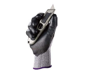 G60黑色PU*防切割等級5止滑安全手套